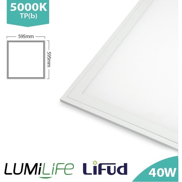 LUMiLife LED Panel, 600x600, 40W, 5000K, Lifud, TPb, IP40, 3yrs