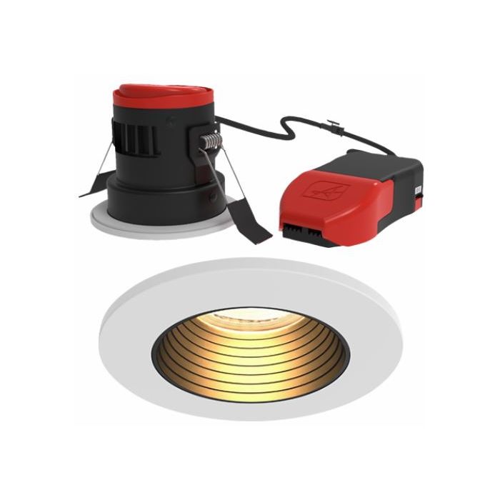 Ansell OCTO Prism Pro Anti-Glare Fire Rated IP65 Downlight 8W, Dimmable, APRILEDP/AG/OCTOW