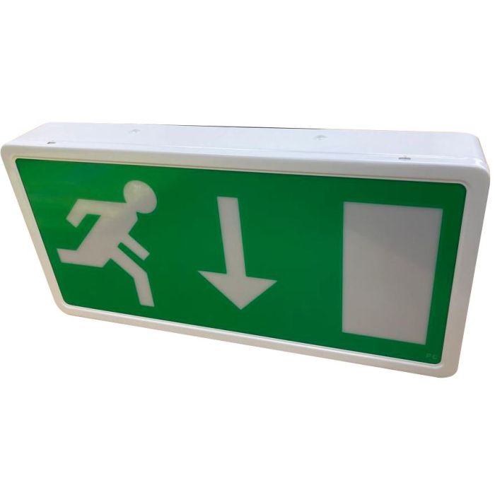 3W LED Emergency Exit Box, 3Hrs, IP65, 230V, Maint/Non-Maint