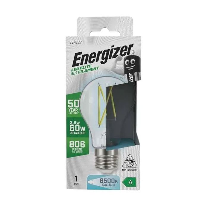 Energizer A-Rated LED Elite GLS, 3.8W=60W, 6500K, E27, No-Dim, S29629