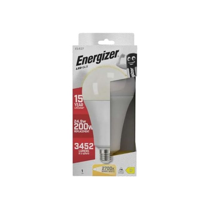 Energizer High-Output LED GLS, 24.9W=200W, 2700K, E27, No Dim, S29837