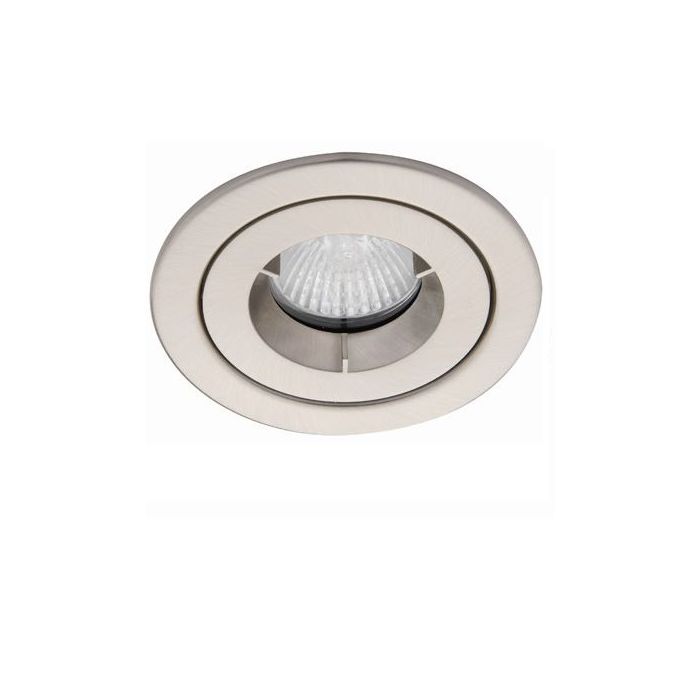Ansell iCage Mini, Fire Rated Downlight, IP65 Shower, SATIN CHROME