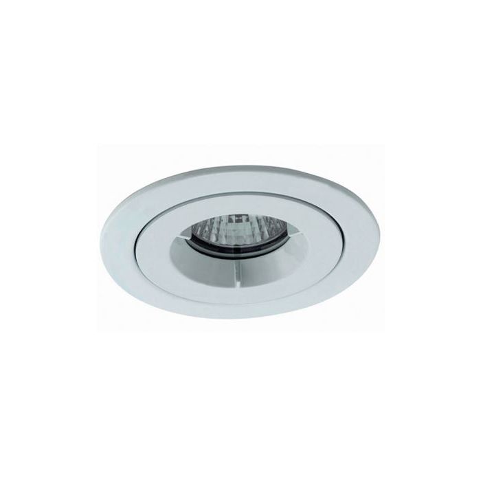 Ansell iCage Mini, Fire Rated GU10 Fitting, IP65 SHOWER, WHITE, AMICD/IP65/W