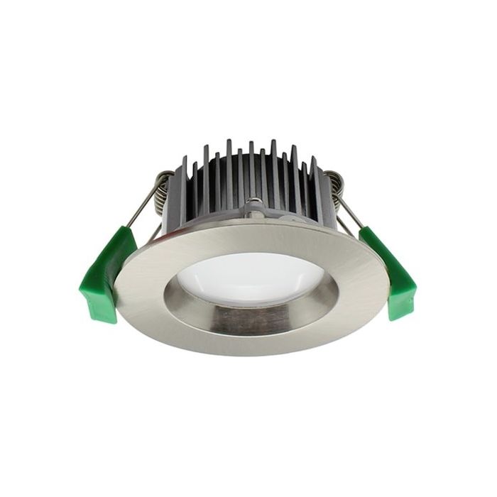 LUMiLife LED Downlight, 7W, IP54, Dimmable, Brushed Nickel Bezel, notext
