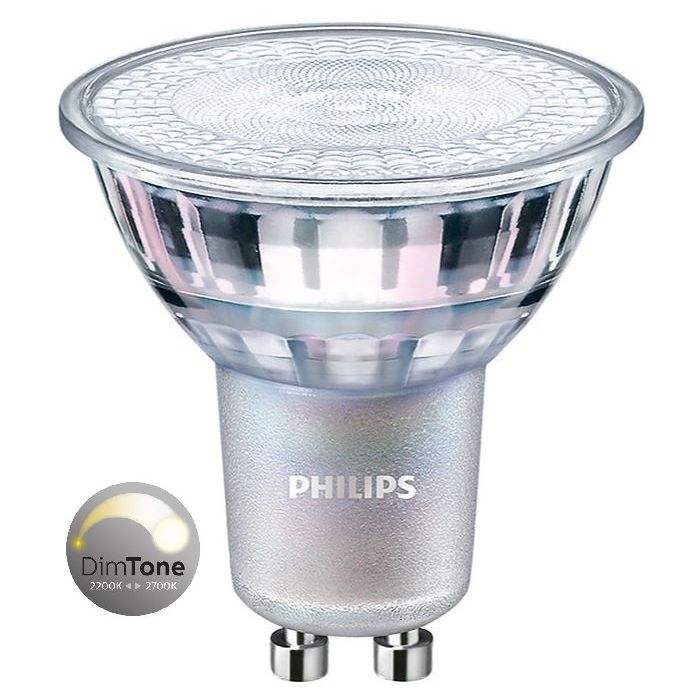 Philips MasterLED Value GU10, 4.9W, 2700K-2200K, 36D, *DIMTONE*
