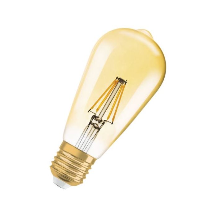 Osram 1906 Vintage GOLD LED ST64 Filament 7W=55W, 2500K, E27, Dimmable