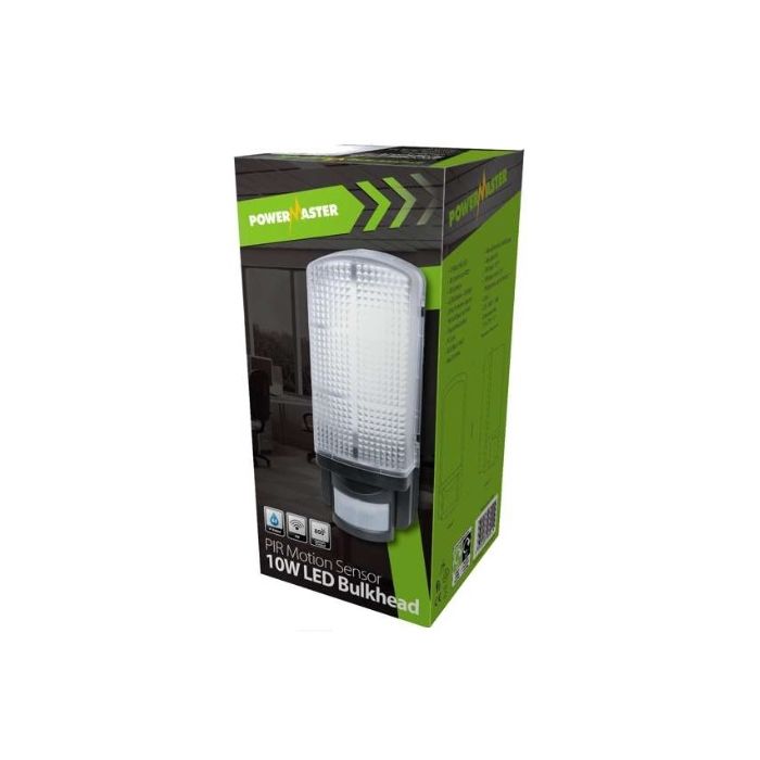 Powermaster 10W LED Adjustable PMO PIR Motion Sensor Bulkhead, 6500K