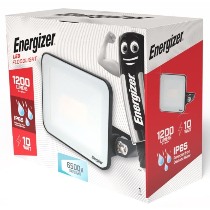 Energizer LED Flood Light, 10W, 6500K, 1200lm, IP65, S10927