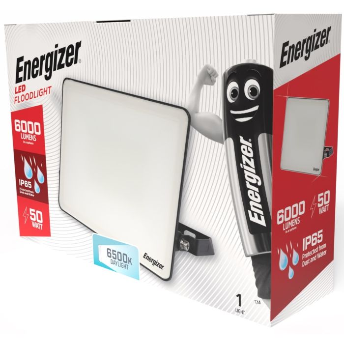Energizer LED Flood Light, 50W, 6500K, 6000lm, IP65, S10933