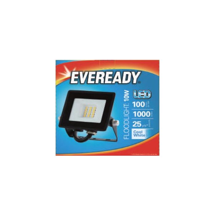 Eveready LED Flood Light, 10W, 4000K, 1000lm, IP65, 3yrs, S13944