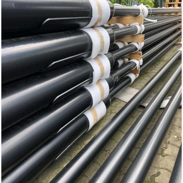 4M Root Mounted Lighting Column, Galvanised, BLACK RAL9005, 76mm shaft