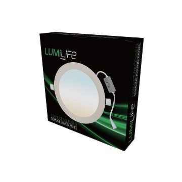 LUMiLife 12W LED Slim Round Panel, 155mm hole, CCT-Switchable