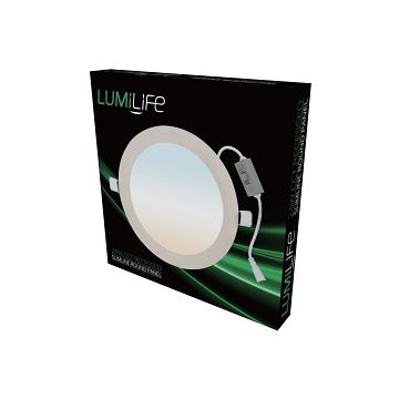 LUMiLife 24W LED Slim Round Panel, 280mm cut-out, CCT-Switchable