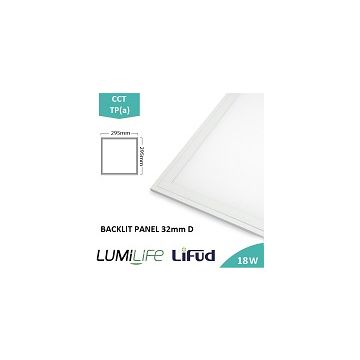 LUMiLife Backlit LED Panel, 300x300, 18W, CCT, UGR<19, TPa, 3yrs