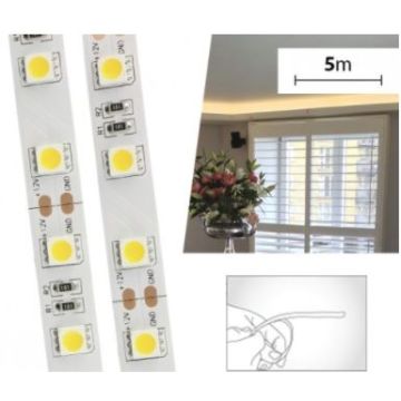 5m reel LED Strip SMD5050 - 14.4W/m, 1000lm/m, 12V, IP20 Indoor