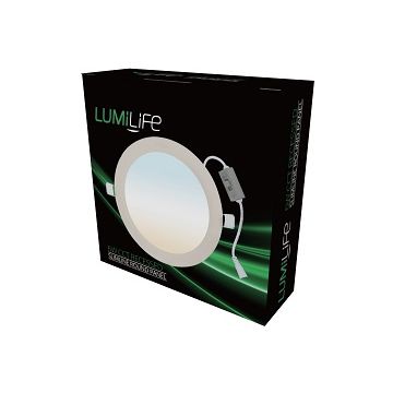 LUMiLife 6W LED Slim Round Panel, 105mm cut-out, CCT-Switchable