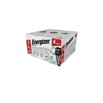 4PACK Energizer LED GU10, 3.6W=50W, 6500K, 36D, Dimmable