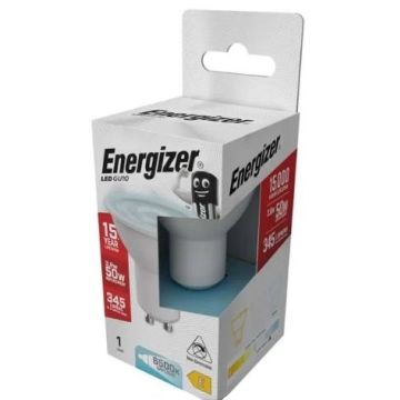Energizer LED GU10, 3.6W=50W, 345lm, 6500K, 36D, Non-Dimmable