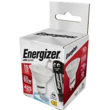 Energizer LED GU10, 4.5W=60W, 425lm, 6500K, 36D, Non-Dimmable