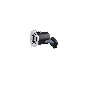 LUMiLife GU10 Fire Rated Fitting, TILT, IP20, Chrome, 85mm Cutout