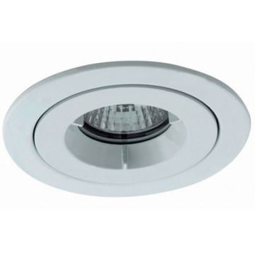 Ansell iCage Mini, Fire Rated GU10 Fitting, IP65 SHOWER, WHITE, AMICD/IP65/W