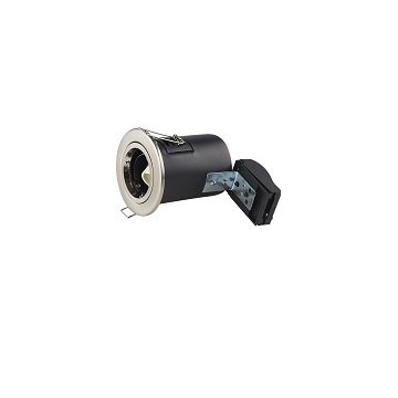 LUMiLife GU10 Fire Rated Fitting, Fixed, IP20, Br. Nickel, 72mm Cut-out