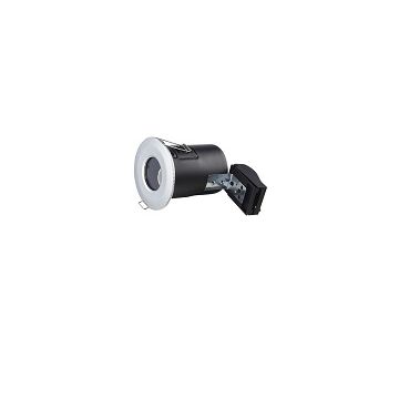 LUMiLife GU10 Fire Rated Fitting, FIXED, IP65, Chrome, 72mm Cutout