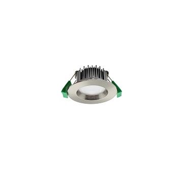 LUMiLife LED Downlight, 7W, IP54, Dimmable, Brushed Nickel Bezel, notext