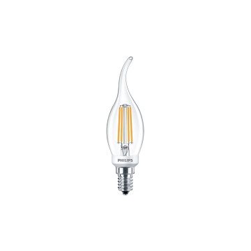 Philips LED Classic Filament Candle 5W=40W, Flametip, E14, Dimmable