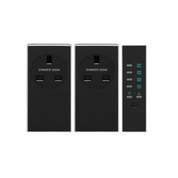 Lightwave - Remote Control Dimmable Socket Kit Black