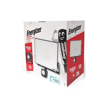 Energizer LED Flood Light, 20W, 6500K, 2400lm, IP44, PIR SENSOR, S10930