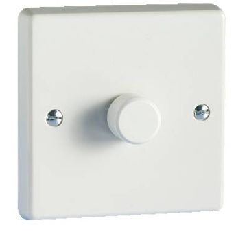 Varilight V-Pro 1 Gang 100W/Gang 2-Way Silent LED Dimmer Switch - White